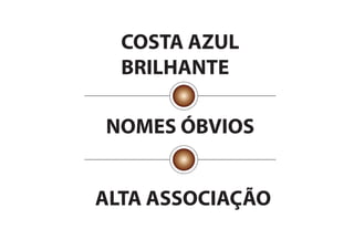 COSTA AZUL
  BRILHANTE

NOMES ÓBVIOS


ALTA ASSOCIAÇÃO
 