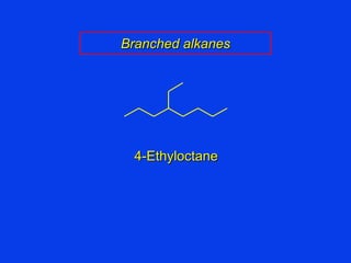 4-Ethyloctane Branched alkanes 