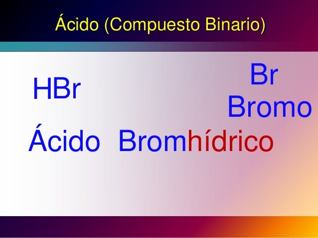 Nomenclatura Compuestos Quimicos Binarios