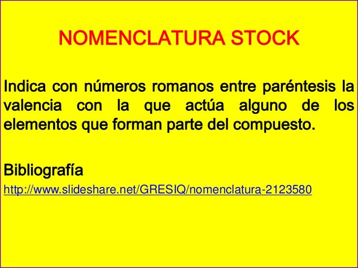 Nomenclatura definicion