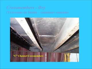 Crossmembers - Dry
(Travessas de fundo – container comum)
“C” Channel Crossmembers
 