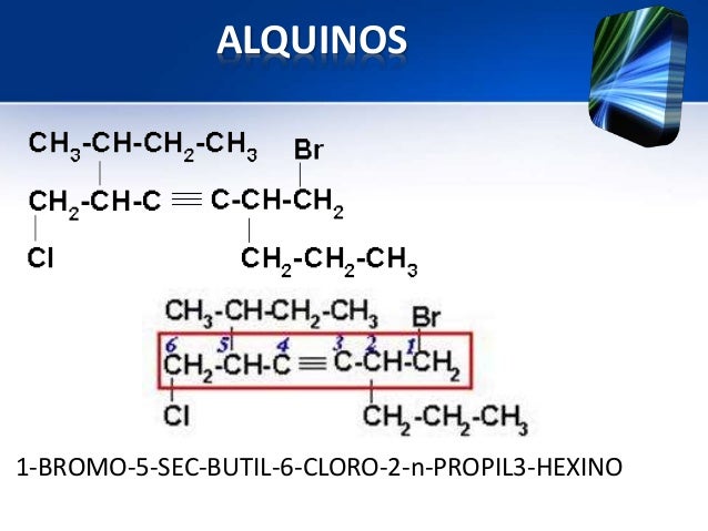 Nomenclatura Orgánica Básica: Alquinos