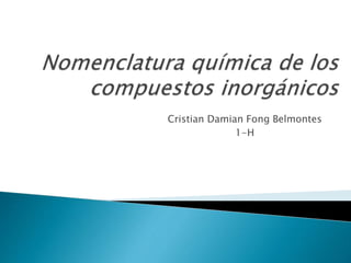 Cristian Damian Fong Belmontes
1-H
 