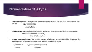 Nomenclature of Alkyne
 