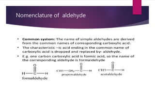 Nomenclature of aldehyde
 