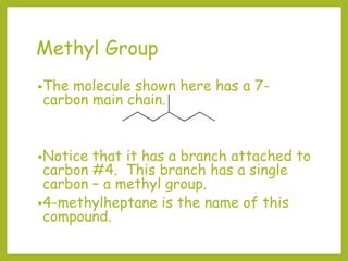 Nomenclature AND IUPAC naming of alkanes | PDF