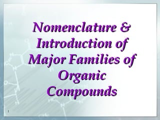 New Way Chemistry for Hong Kong A-Level Book 3A
1
Nomenclature &Nomenclature &
Introduction ofIntroduction of
Major Families ofMajor Families of
OrganicOrganic
CompoundsCompounds
 