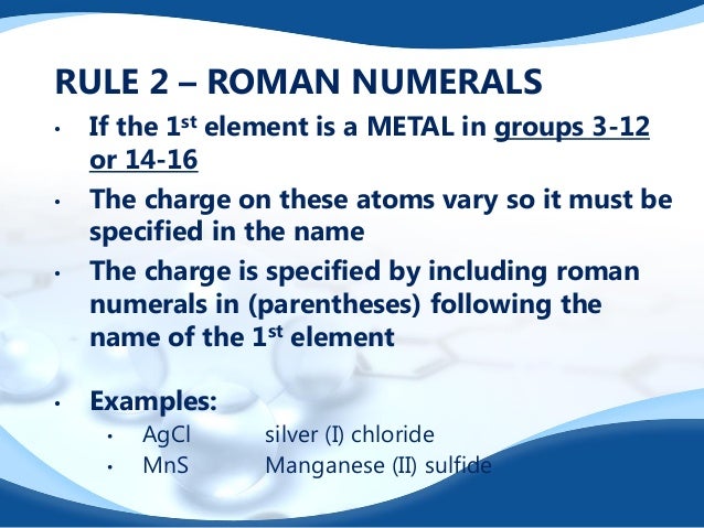 Nomenclature naming compounds ppt