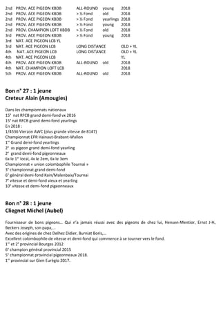 Nomenclature pigeon d ecole | PDF