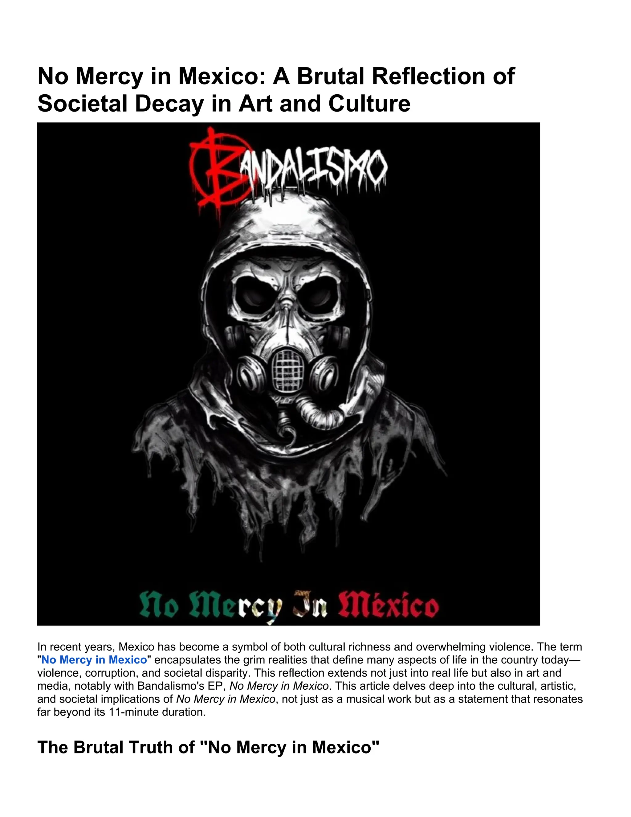 What Does "No Mercy In Mexico Gore" Mean For The Future Of Mexico? - x4svnar