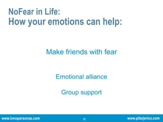 The impact of fear in companiesChange and    long-term visionTalentWhat fear attacksInnovation and creativityQuality of life and happinessThe victims: companies’ and employees’ performanceNoFear