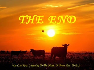THE END You Can Keep Listening To The Music Or Press ‘Esc’ To Exit 