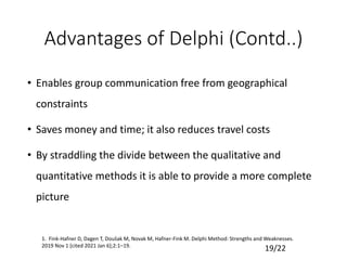 Nominal group technique and Delphi method (Consensus methods) | PPT