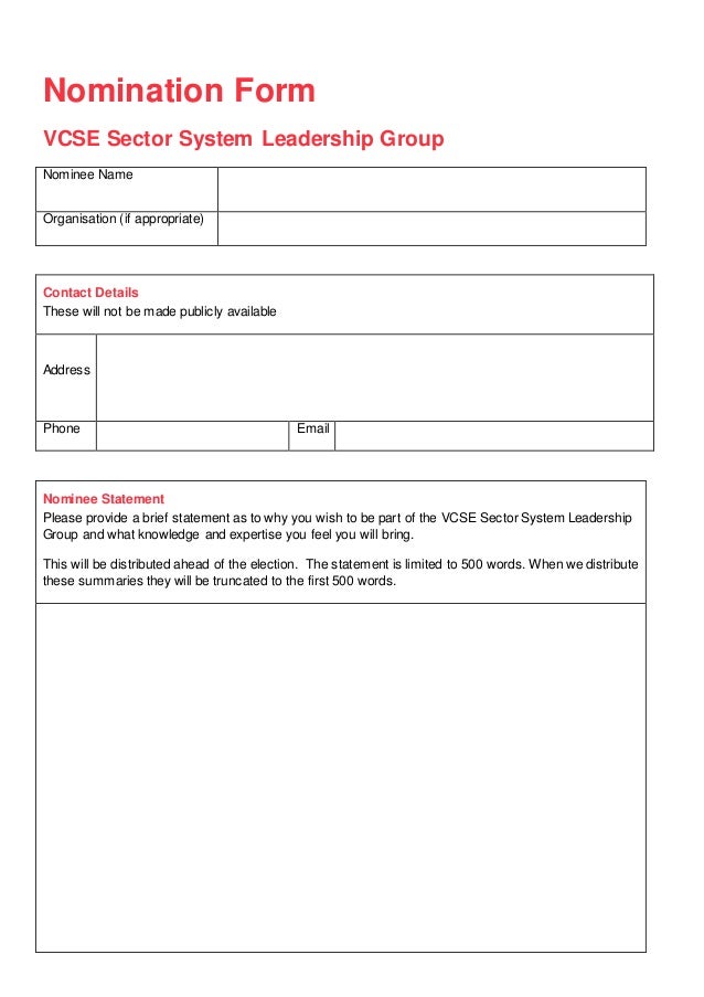 Nomination Form