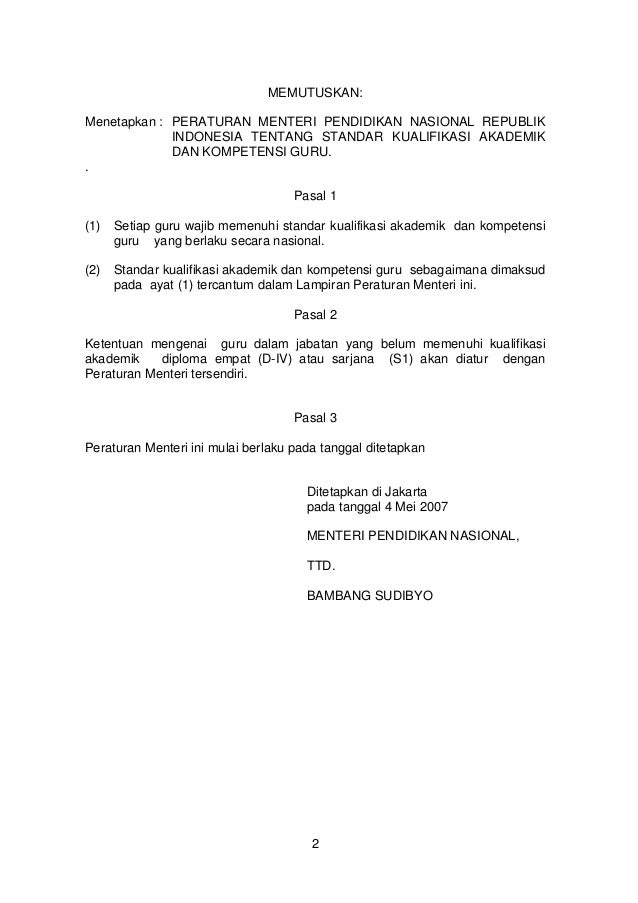 Peraturan Menteri Pendidikan Nasional Republik Indonesia Nomor 16 Tahun