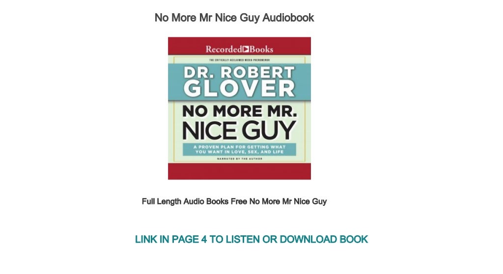 No More Mr Nice Guy Audiobook Download No More Mr Nice Guy Full Length Audio Books Free