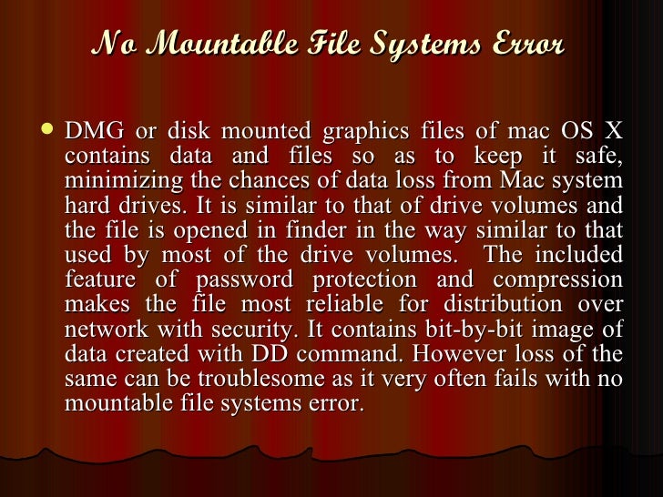 No Mountable File Systems logobosspaint