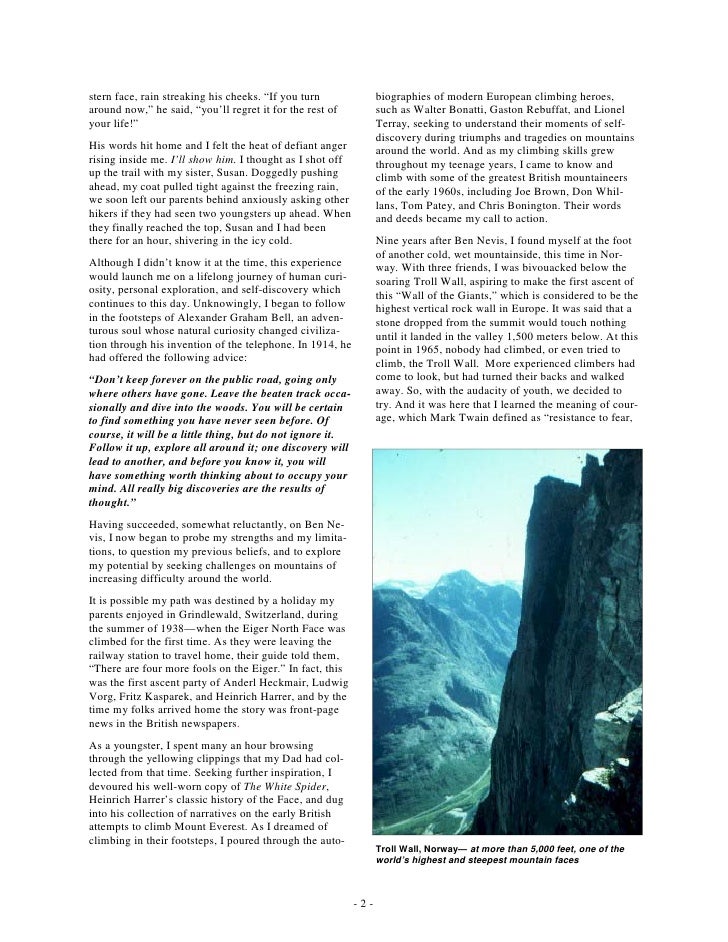 descriptive essay about mountains