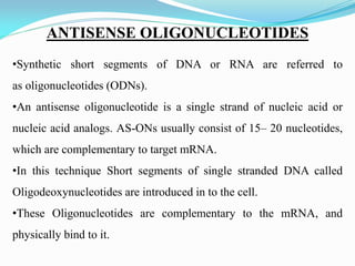 BIOPHARMACEUTICS OF ANTISENSE MOLECULE AND APTAMERS | PDF