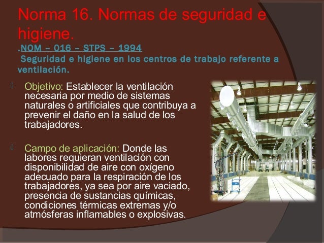 Normas oficiales Mexicanas (STPS) seguridad e higiene.
