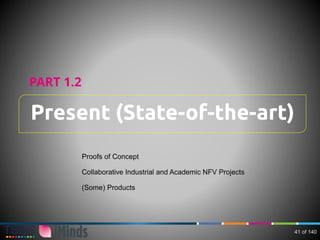 Present (State-of-the-art)
PART 1.2
Proofs of Concept
Collaborative Industrial and Academic NFV Projects
(Some) Products
41 of 140
 