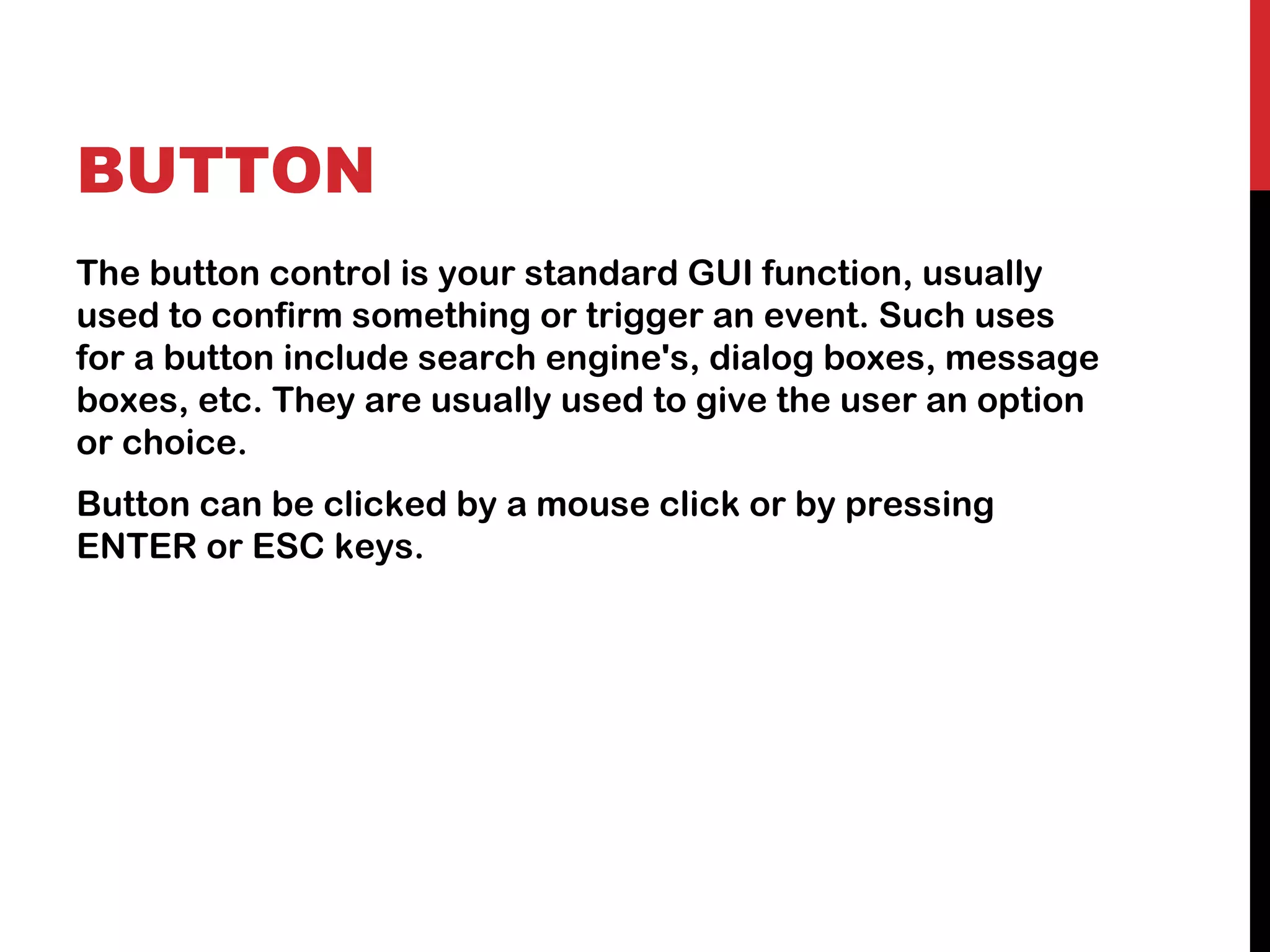 Buttons In .net Visual Basic | PPT