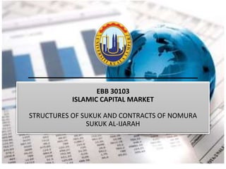 EBB 30103
ISLAMIC CAPITAL MARKET
STRUCTURES OF SUKUK AND CONTRACTS OF NOMURA
SUKUK AL-IJARAH
 