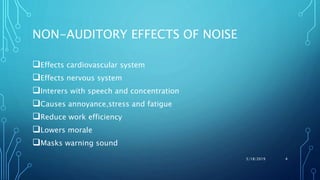 Non auditory effects | PPTX