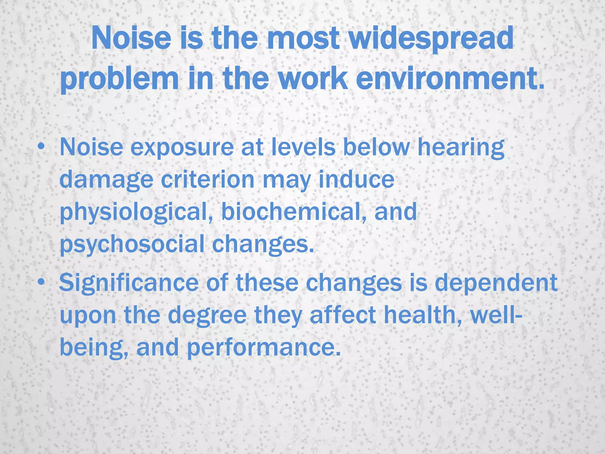 Non-auditory Effects of Noise | PPTX | Indoor Environmental Quality ...