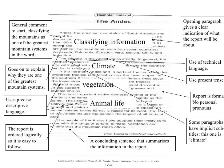 Non Chronological Reports