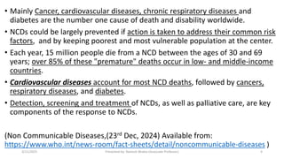 Non-Communicable Diseases, and its status in Nepalpdf | PDF