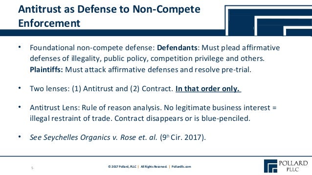 non compete agreements antitrust no compete contract