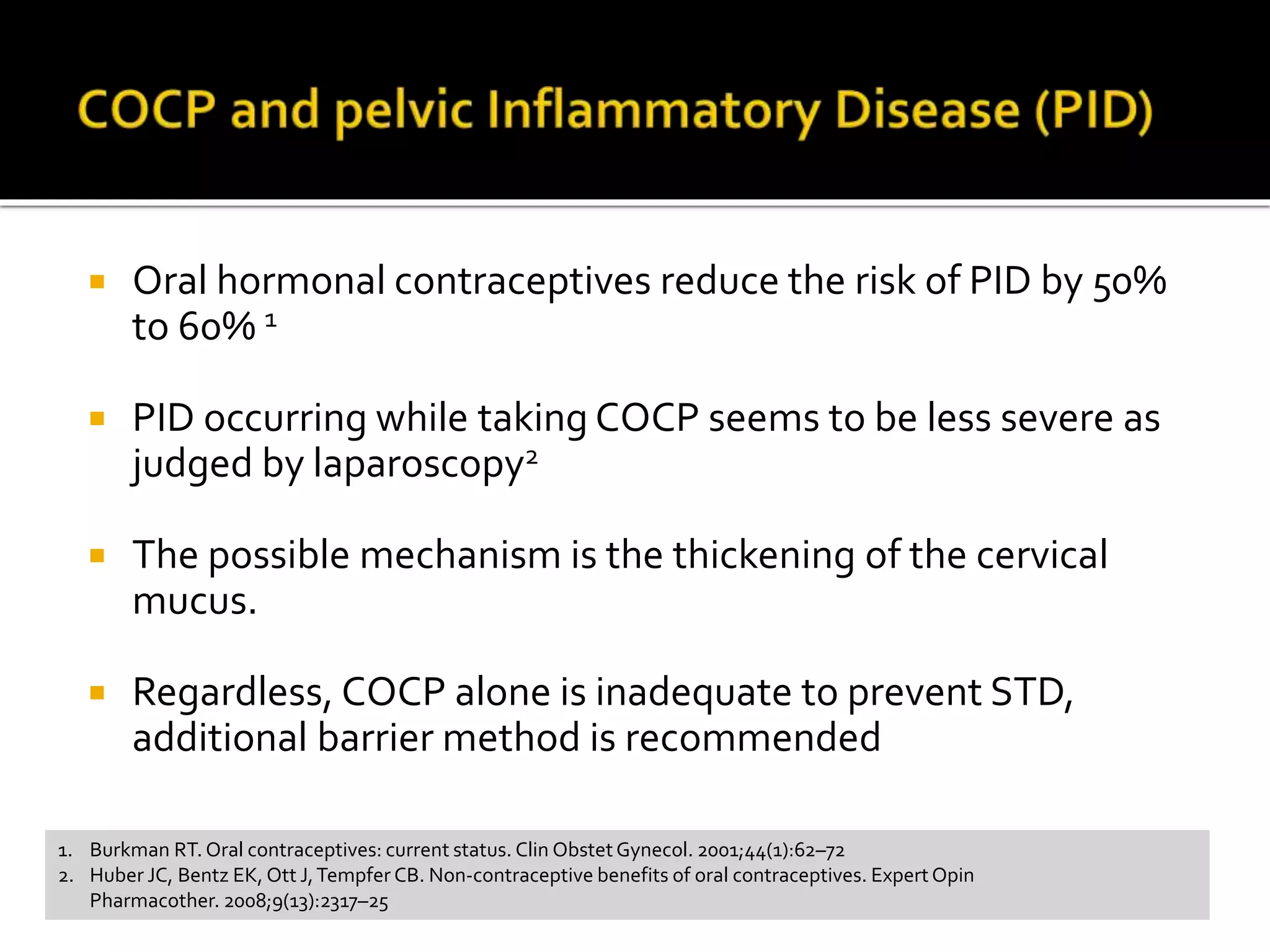Non-contraceptive Benefits of COCP | PPTX