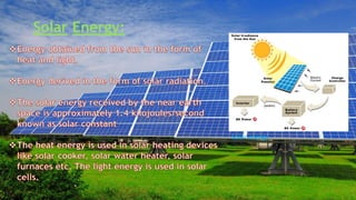 Solar Energy:
Solar energy
 