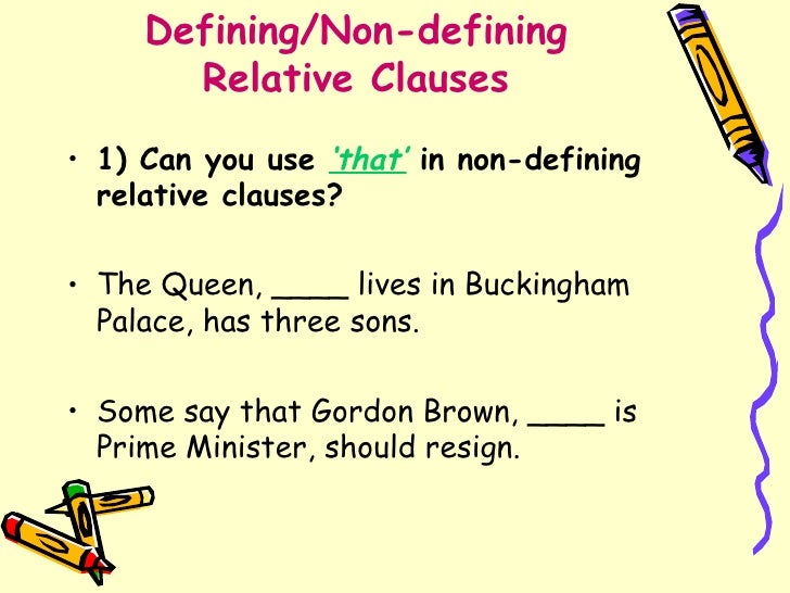 Non Defining Clauses