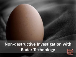 Non-destructive Investigation with
       Radar Technology
 