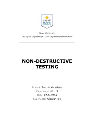 Non-Destructive testing - Report | DOCX