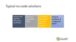 No-code developer options in Office 365 and SharePoint 2013
