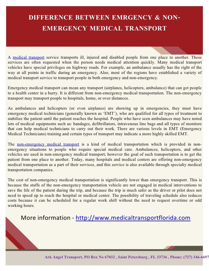 Non Emergency Medical Transport