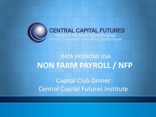 DATA EKONOMI USA
NON FARM PAYROLL / NFP
Capital Club Dinner
Central Capital Futures Institute
 
