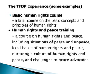 Non formal Human Rights Education | PPT