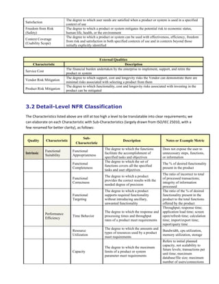 Non functional requirements framework | DOC