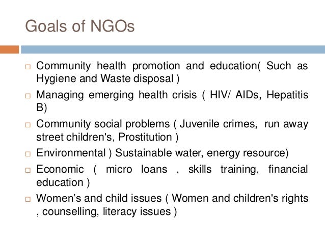 Halimbawa Ng Non Government Organization Non government organization( ng os)
