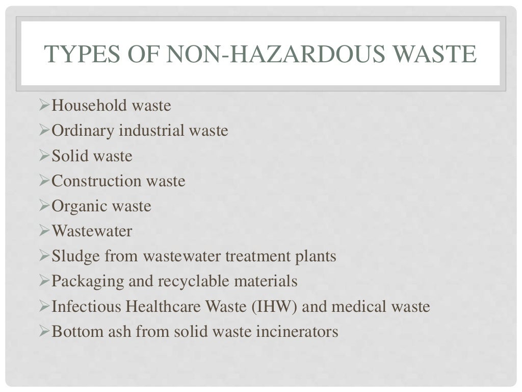 NonHazardous Waste Management Technologies