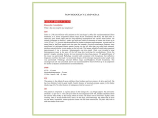 Non hodgkin lymphoma case answers | PPTX