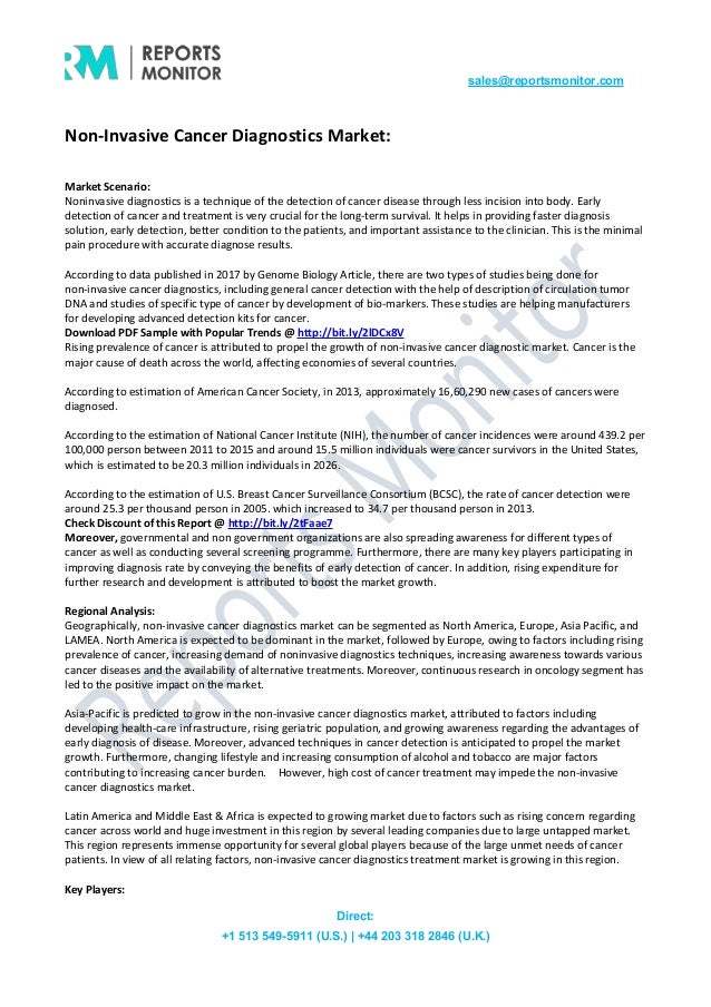 Get Wallpaper Non Invasive Cancer Diagnostics Market By Type Breast Cancer Blood Free HD