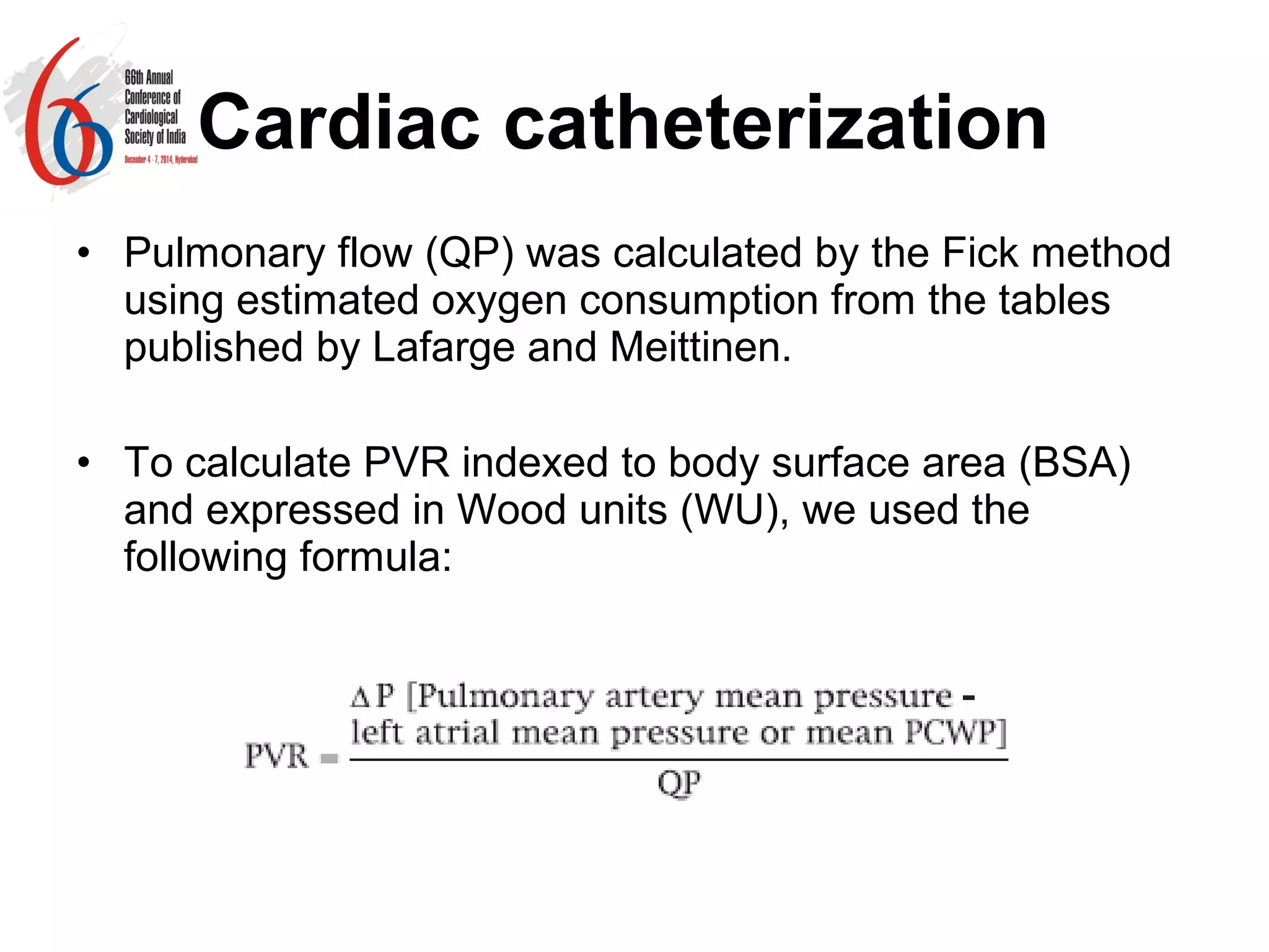 Non invasive estimation of pulmonary vascular resistance in patients of ...