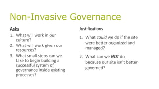 Non Invasive Governance - #confabedu