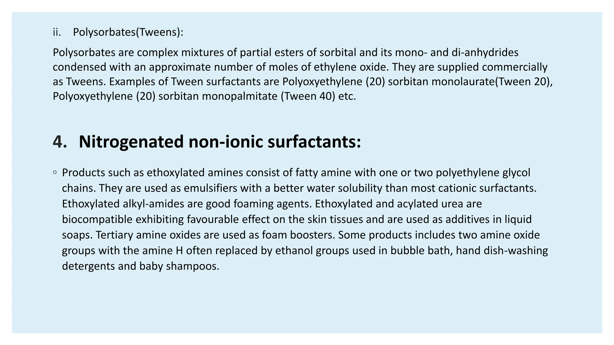 Non-ionic surfactants and their applications | PPTX
