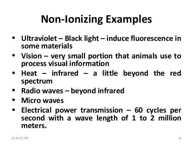 non ionising radiation non ionizing radiation